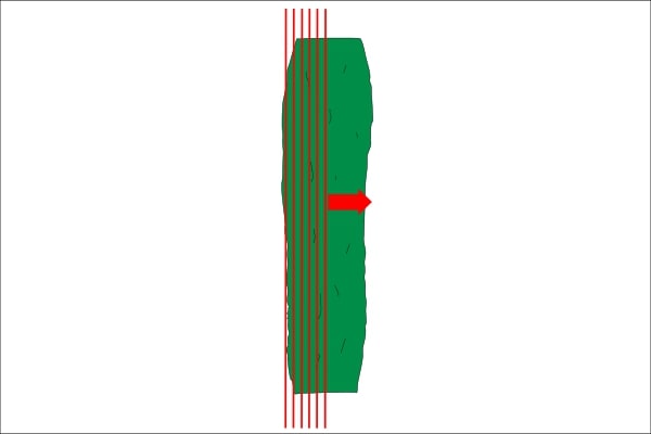 縦に切り込みを入れた画像